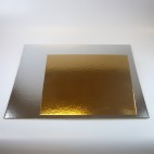 Set de 3 bases oro/plata 35x35 cm
